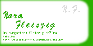 nora fleiszig business card